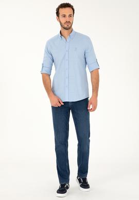 Erkek Açık Mavi Uzun Kollu Gömlek - 50283718009