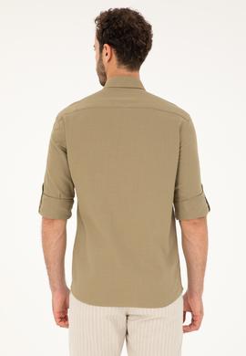 Erkek Haki Uzun Kollu Gömlek - 50283718010