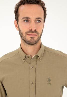 Erkek Haki Uzun Kollu Gömlek - 50283718010