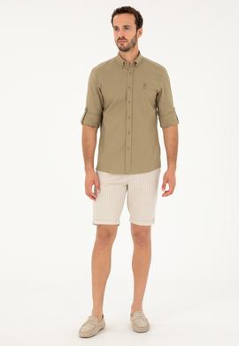 Erkek Haki Uzun Kollu Gömlek - 50283718010