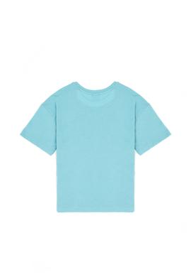 Kız Çocuk Mint Bisiklet Yaka Tişört - 50283278009