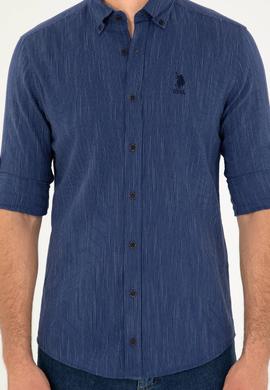 Erkek Lacivert Uzun Kollu Gömlek - 50283753006