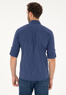 Erkek Lacivert Uzun Kollu Gömlek - 50283753006