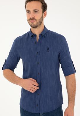 Erkek Lacivert Uzun Kollu Gömlek - 50283753006