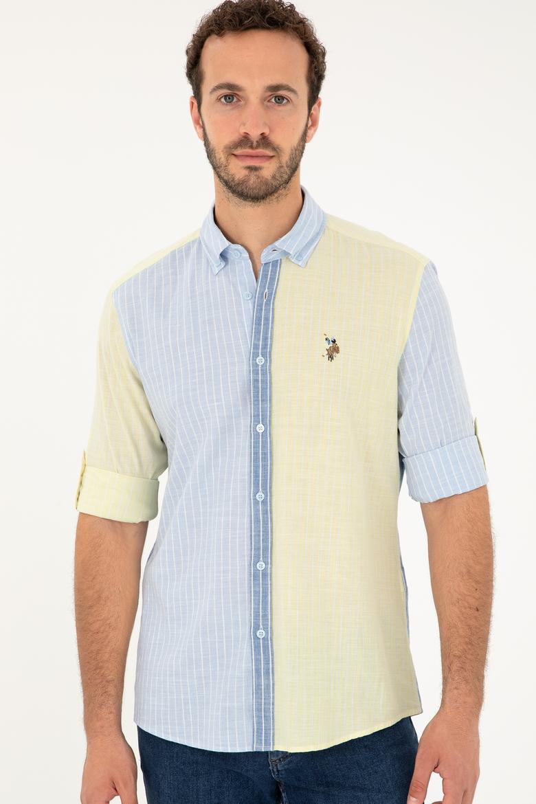 Erkek Açık Mavi Uzun Kollu Gömlek - 50283814007