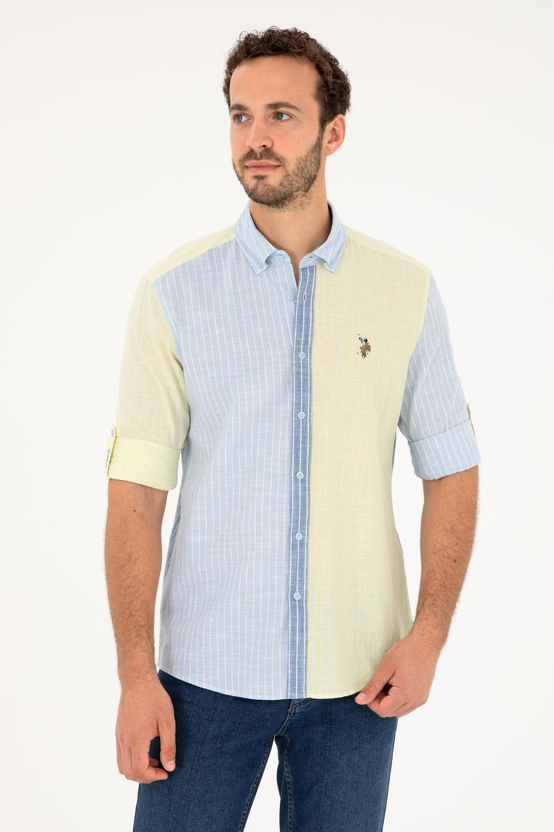 Erkek Açık Mavi Uzun Kollu Gömlek