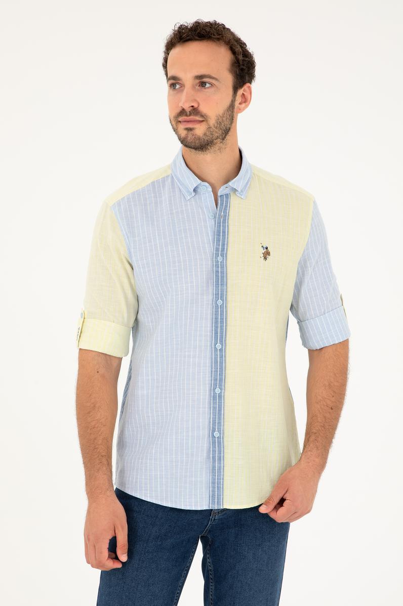 Erkek Açık Mavi Uzun Kollu Gömlek