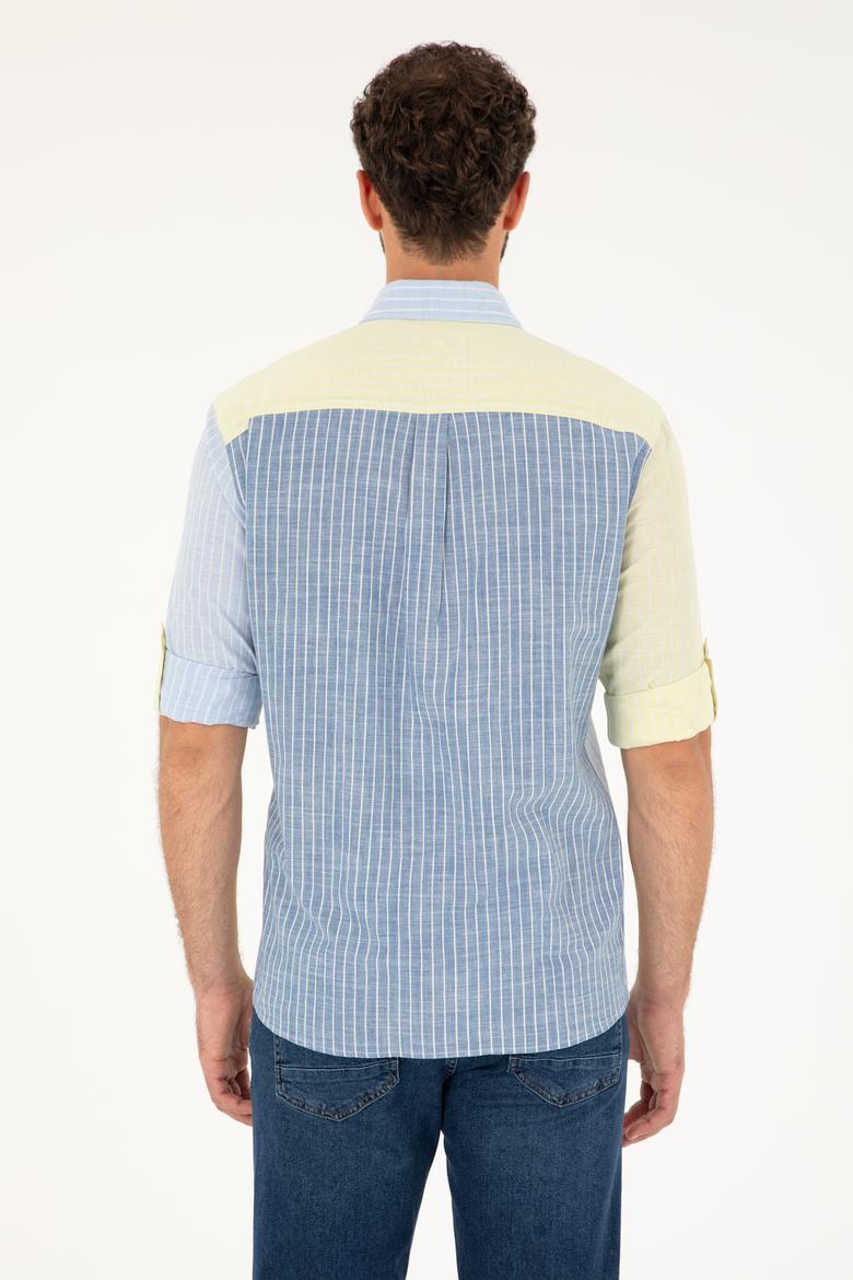 Erkek Açık Mavi Uzun Kollu Gömlek - 50283814007