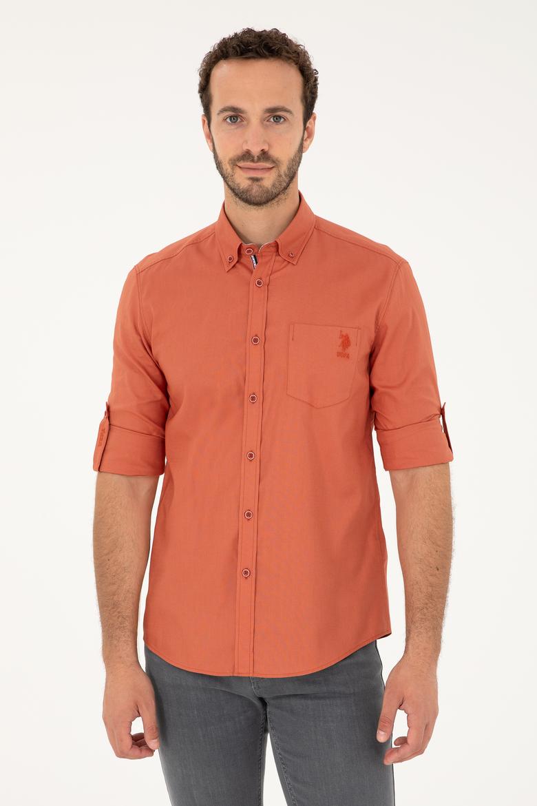 Erkek Pudra Uzun Kollu Gömlek