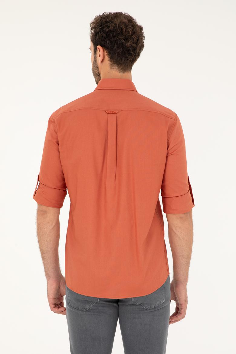 Erkek Pudra Uzun Kollu Gömlek - 50284626016