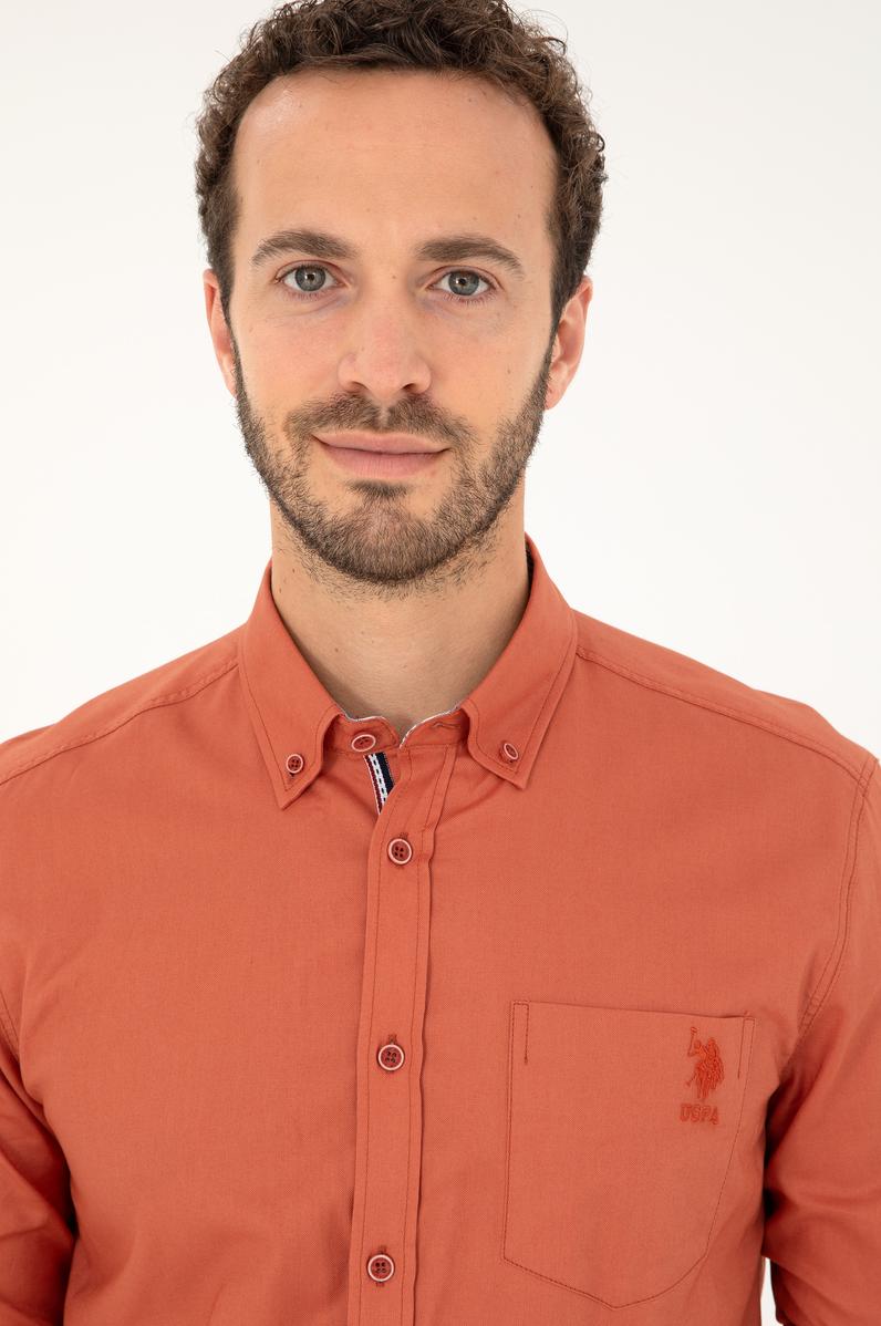 Erkek Pudra Uzun Kollu Gömlek