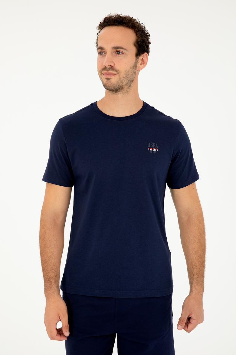 Erkek Regular Fit Bisiklet Yaka Lacivert Tişört - 50294329029