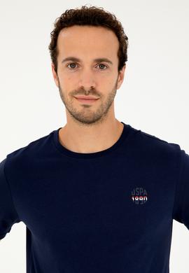 Erkek Regular Fit Bisiklet Yaka Lacivert Tişört - 50294329029