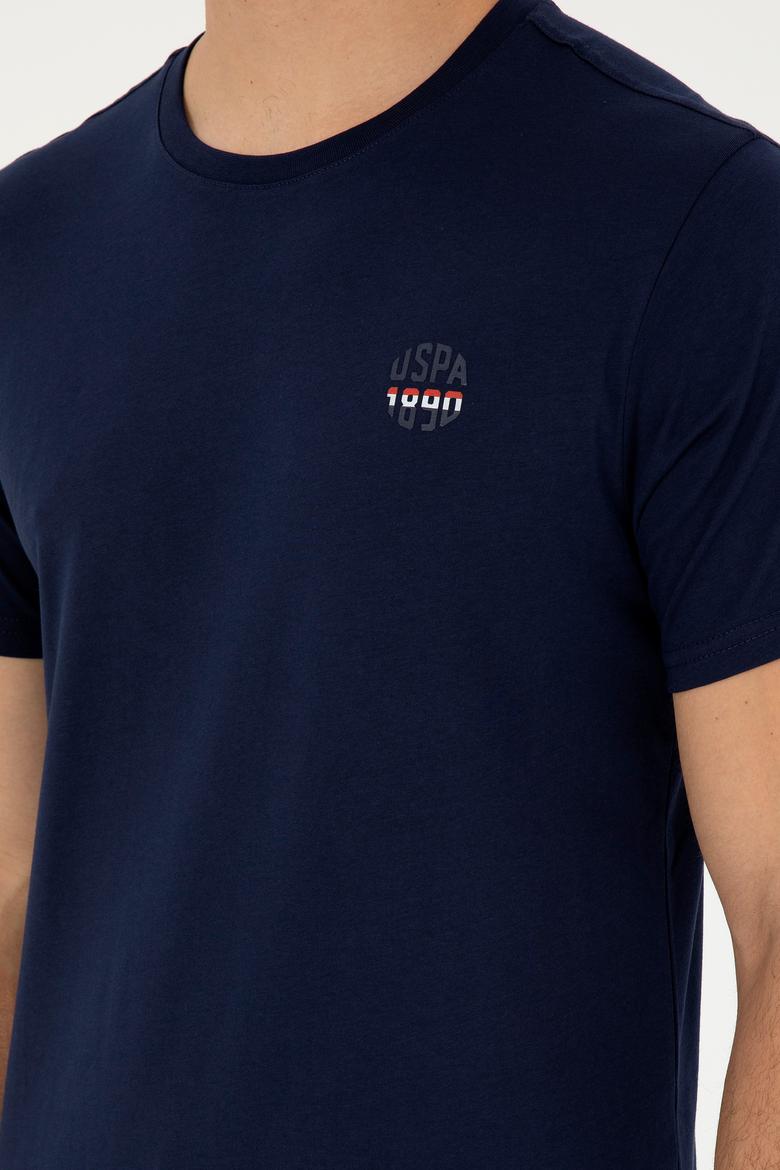 Erkek Regular Fit Bisiklet Yaka Lacivert Tişört - 50294329029