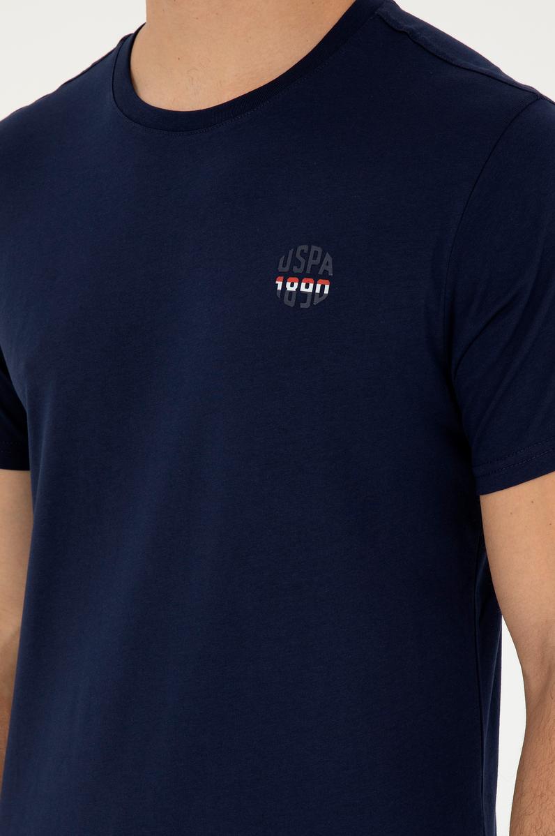 Erkek Regular Fit Bisiklet Yaka Lacivert Tişört