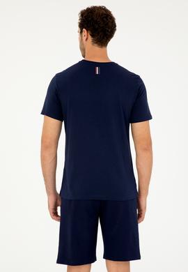 Erkek Regular Fit Bisiklet Yaka Lacivert Tişört - 50294329029