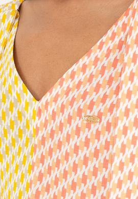 Kadın Safran Kısa Kollu Gömlek - 50283596004