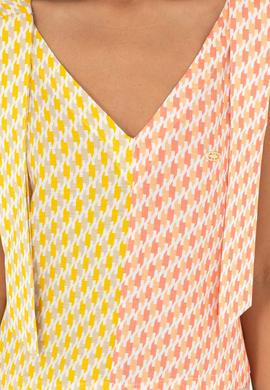 Kadın Safran Kısa Kollu Gömlek - 50283596004