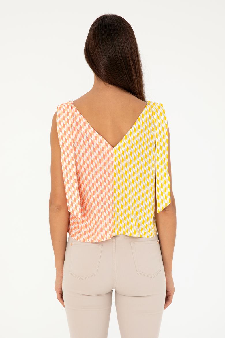 Kadın Safran Kısa Kollu Gömlek - 50283596004