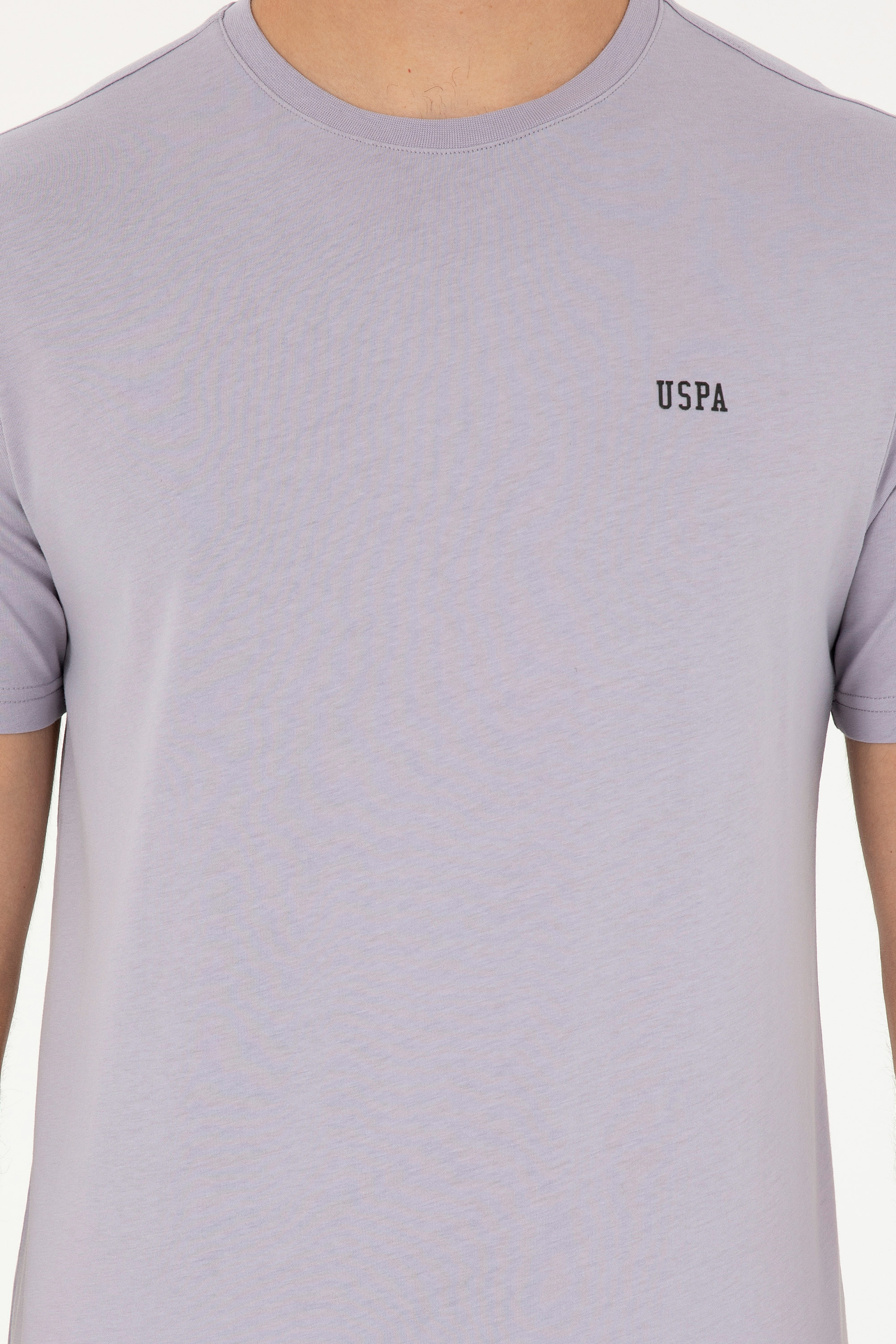 Erkek Regular Fit Bisiklet Yaka Gri Basic Tişört