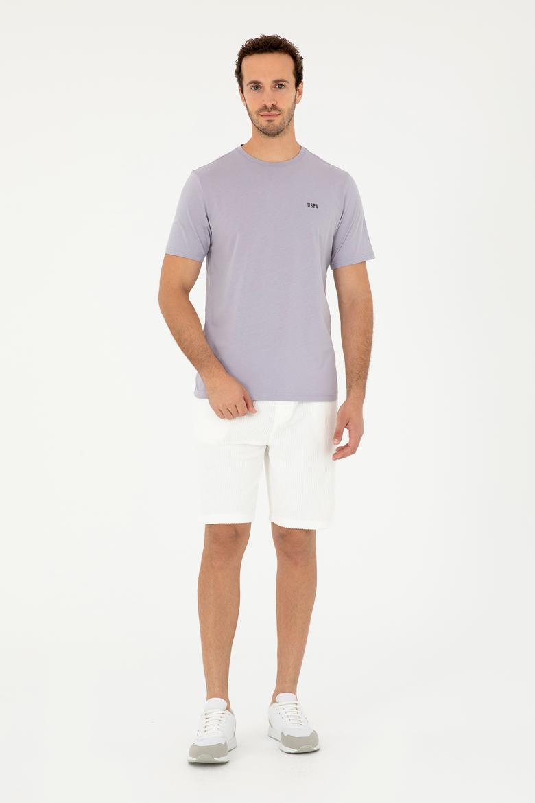 Erkek Regular Fit Bisiklet Yaka Gri Basic Tişört - 50284640214