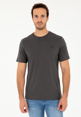 Erkek Antrasit Basic Tişört - 50284640226