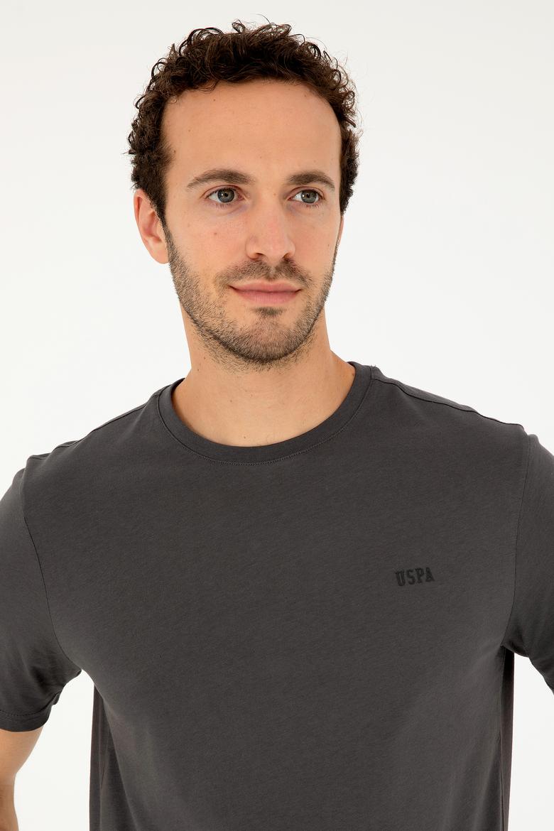 Erkek Antrasit Basic Tişört - 50284640226