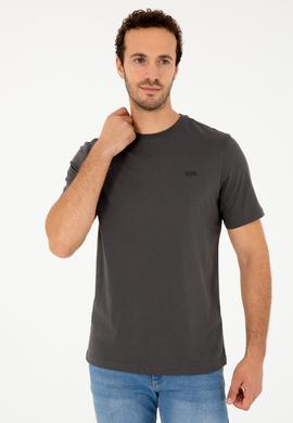 Erkek Antrasit Basic Tişört - 50284640226