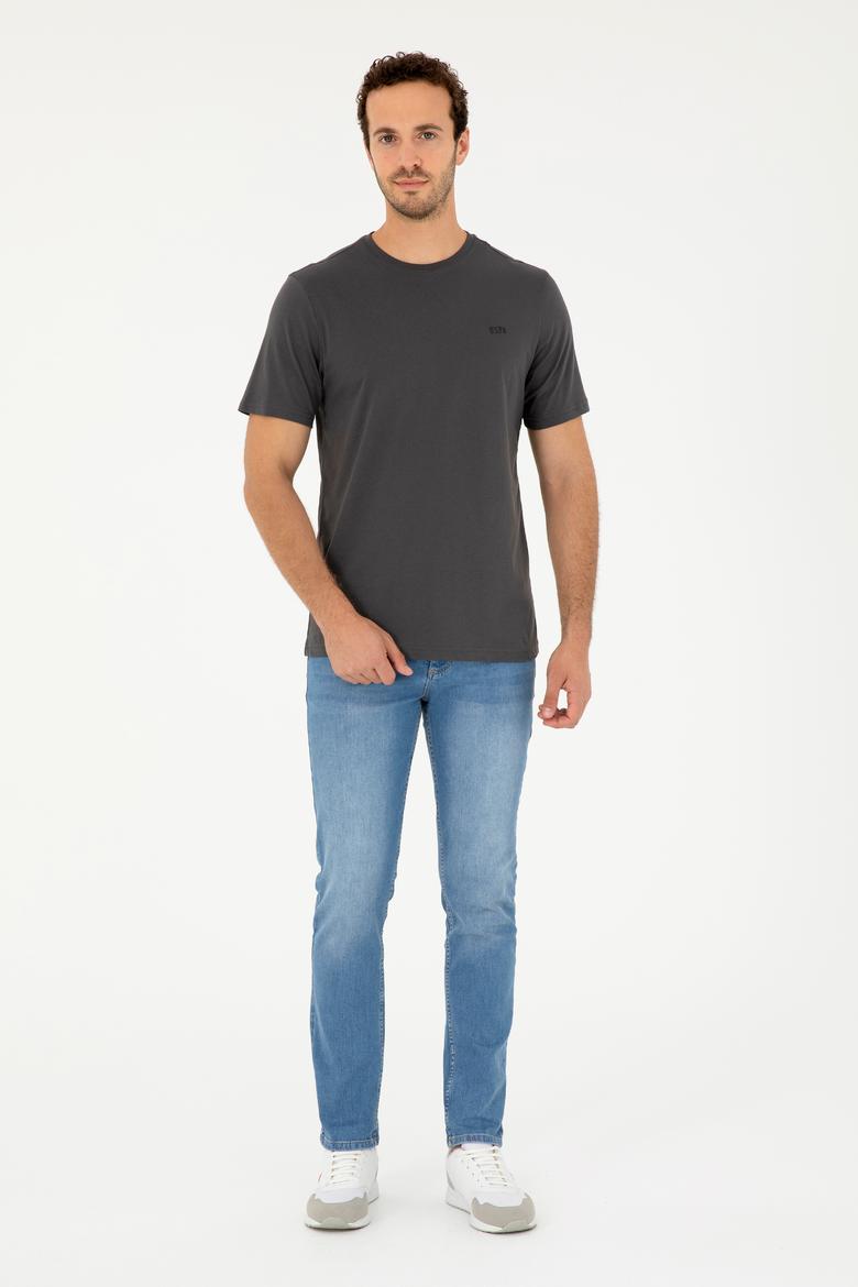 Erkek Antrasit Basic Tişört - 50284640226