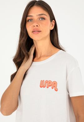 Kadın Ekru Bisiklet Yaka Tişört - 50286050029