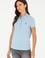 Kadın Açık Mavi Polo Yaka Tişört