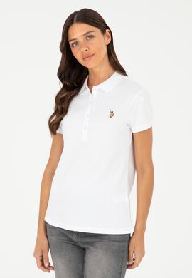 Kadın Beyaz Polo Yaka Tişört - 50280067007