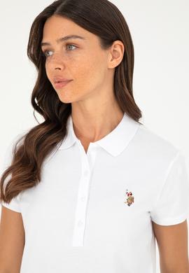 Kadın Beyaz Polo Yaka Tişört - 50280067007