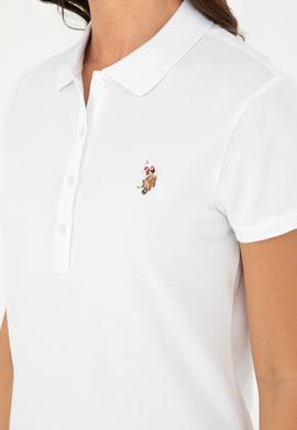 Kadın Beyaz Polo Yaka Tişört - 50280067007