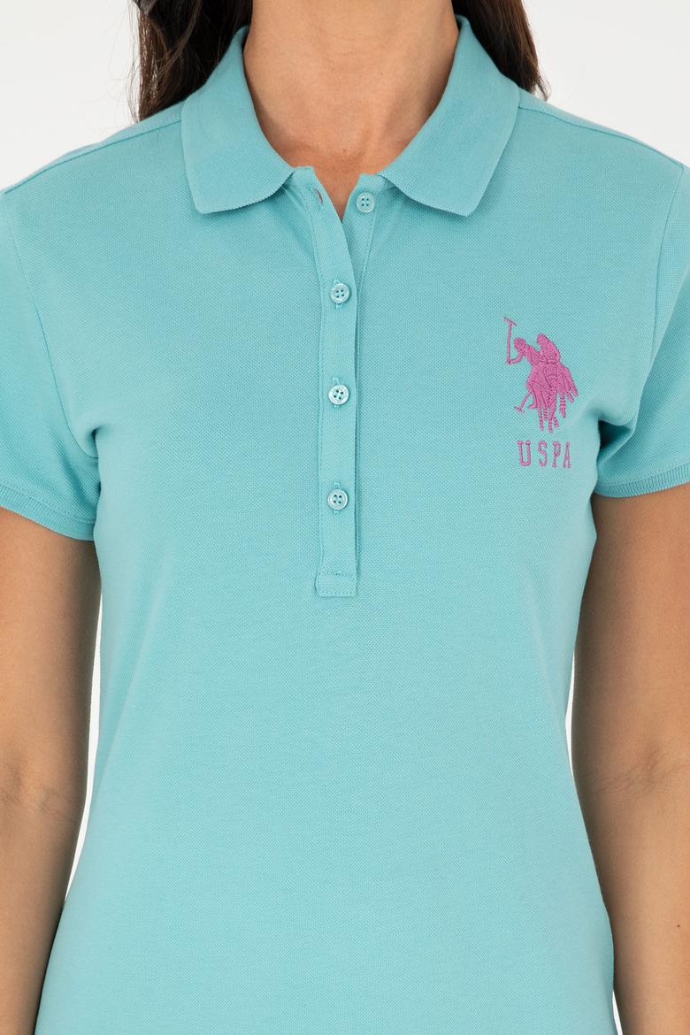 Kadın Mint Polo Yaka Mini Boy Örme Elbise - 50280064048
