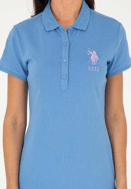 Kadın Koyu Mavi Polo Yaka Mini Boy Örme Elbise - 50280064151