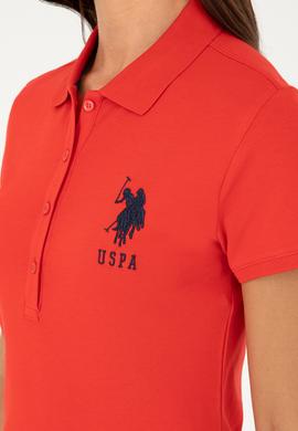 Kadın Kırmızı Polo Yaka Mini Boy Örme Elbise - 50280064073