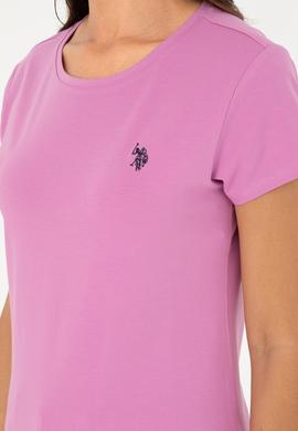 Kadın Menekşe Basic Tişört - 50280033052