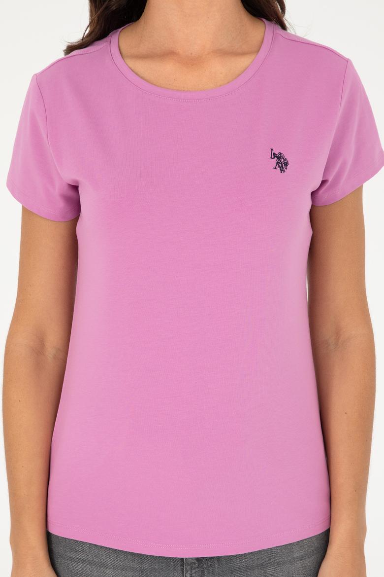 Kadın Menekşe Basic Tişört - 50280033052