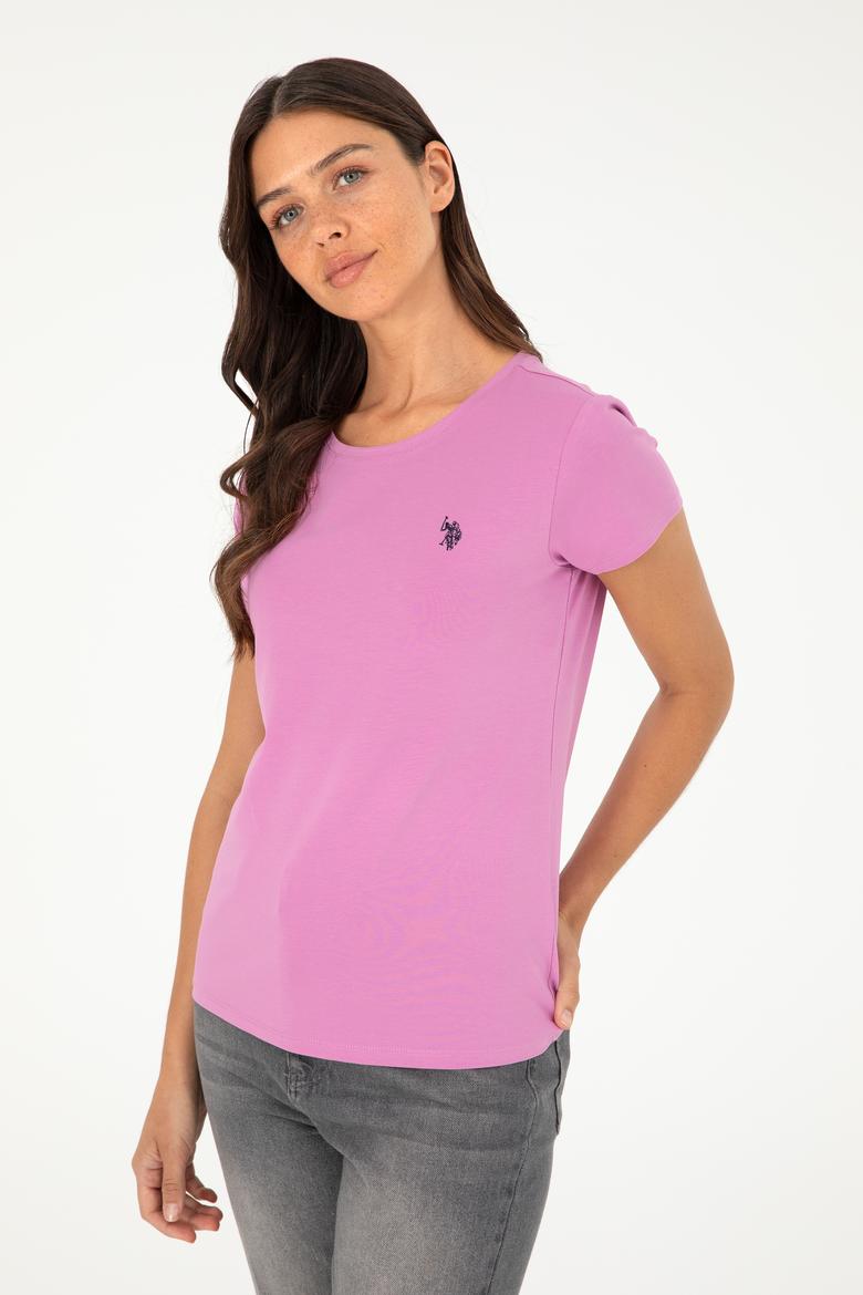 Kadın Menekşe Basic Tişört - 50280033052