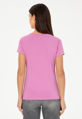 Kadın Menekşe Basic Tişört - 50280033052