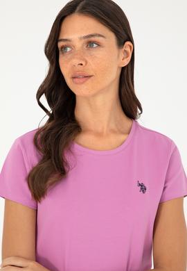 Kadın Menekşe Basic Tişört - 50280033052