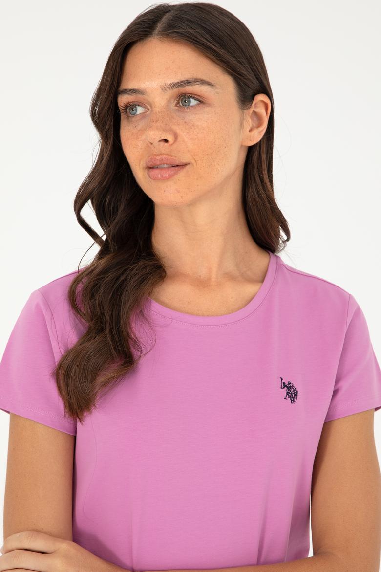 Kadın Menekşe Basic Tişört - 50280033052