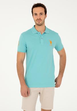 Erkek Slim Fit Polo Yaka Mint Basic Tişört - 50279568060