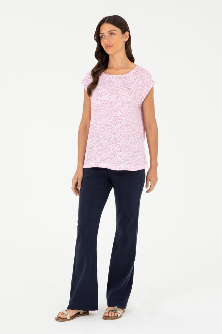 Kadın Pembe Kısa Kollu Gömlek - 50280956021