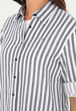 Kadın Lacivert Uzun Kollu Gömlek - 50280944021