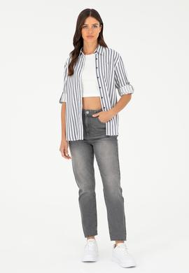 Kadın Lacivert Uzun Kollu Gömlek - 50280944021