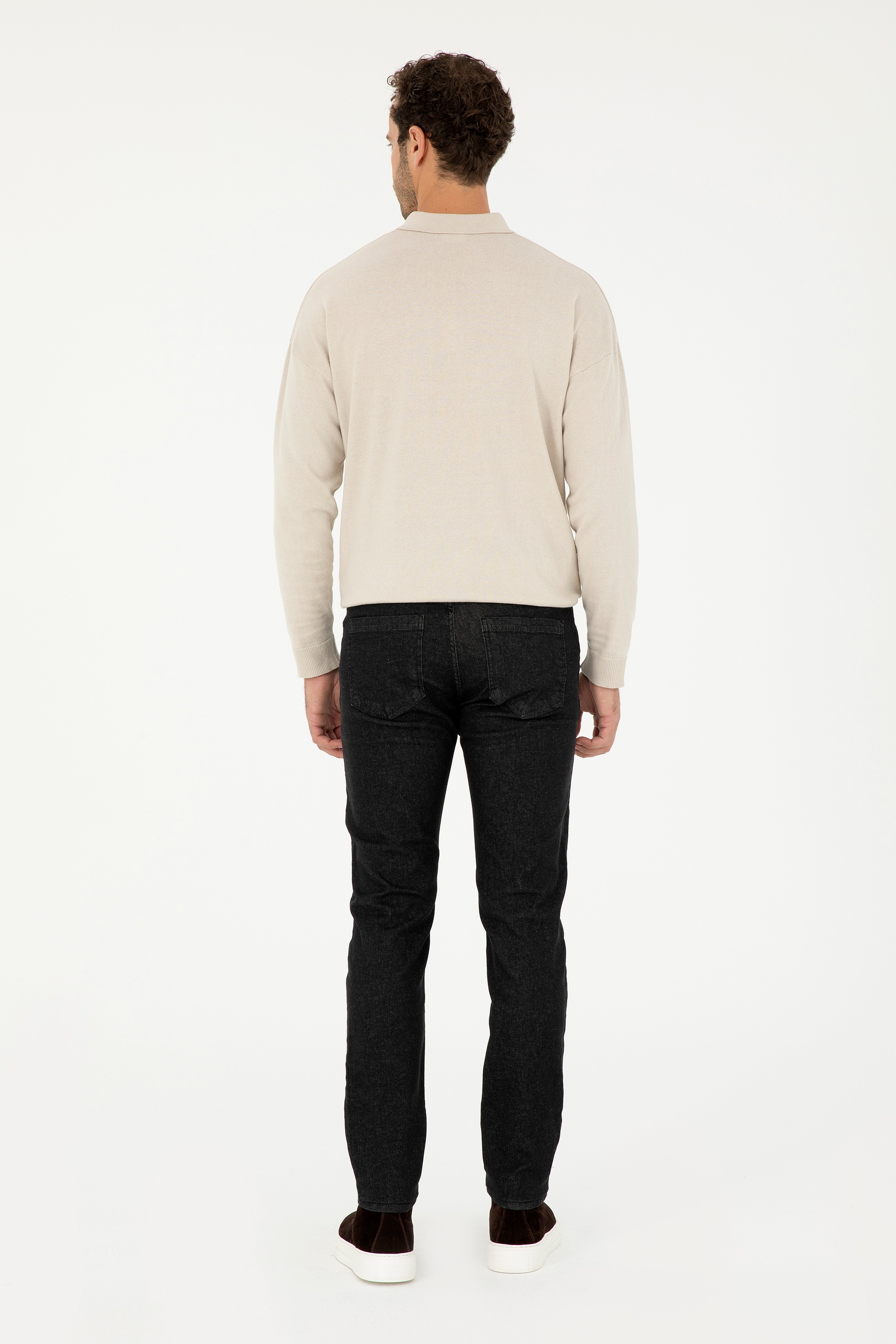 Erkek Siyah Jean Pantolon - Image 4