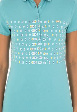 Kadın Mint Polo Yaka Tişört - 50282885013