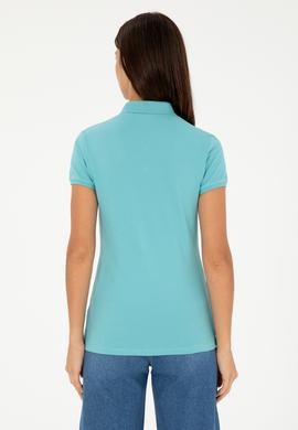 Kadın Mint Polo Yaka Tişört - 50282885013